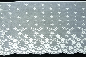 8.5 Inch Flat Lace, White (10 yards) MADE IN USA